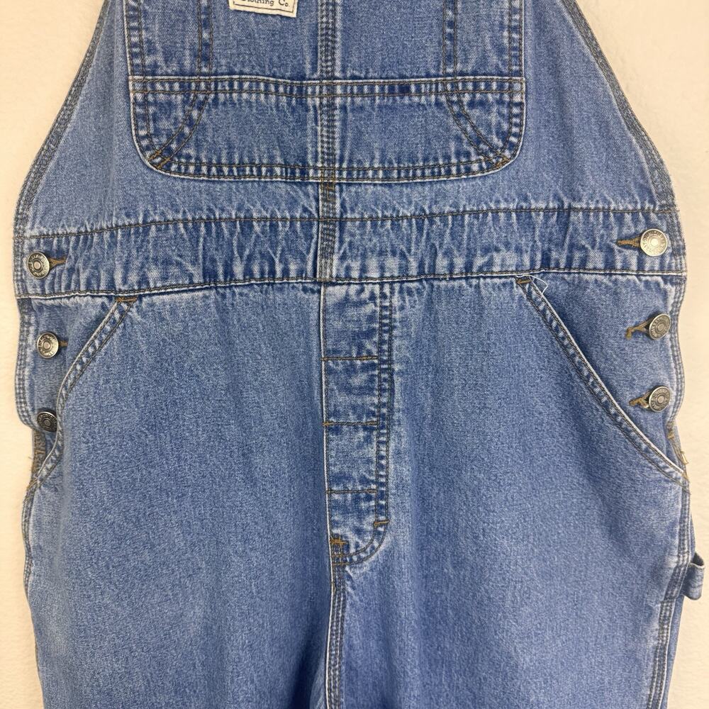 Vintage 90s Y2K Unionbay Blue Jean Cotton Denim Bib Overalls Dungarees Small - Picture 6 of 13